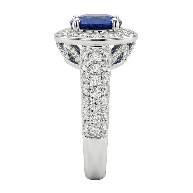 naturel oval diamant 4carats bague détail rapproché