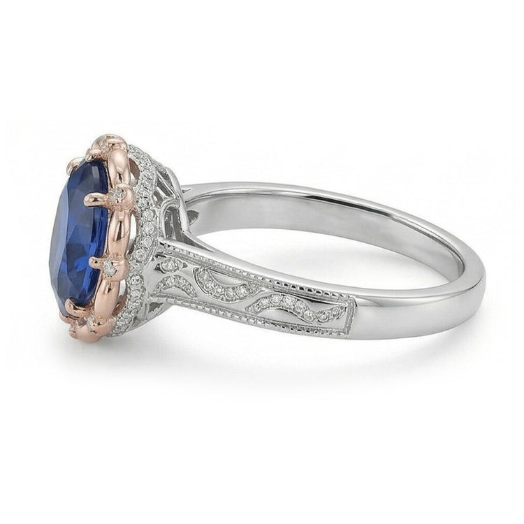 Bague Saphir Deux Tons 7 Carats