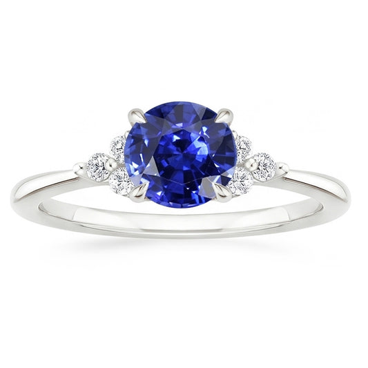 Bague Saphir Diamant Or 5ct