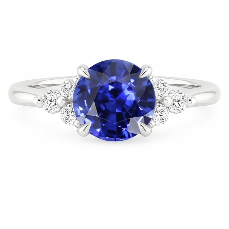 Bague Saphir Diamant Or 5ct