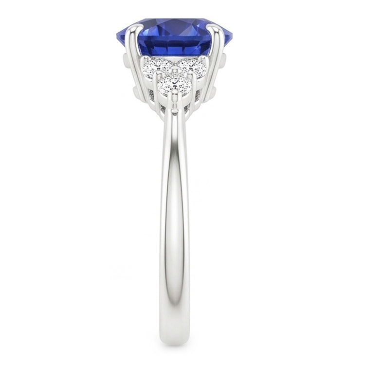 Bague Saphir Diamant Or 5ct