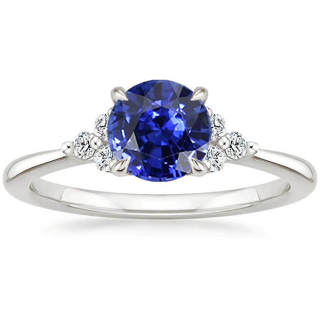 Bague Saphir Diamant Or 5ct