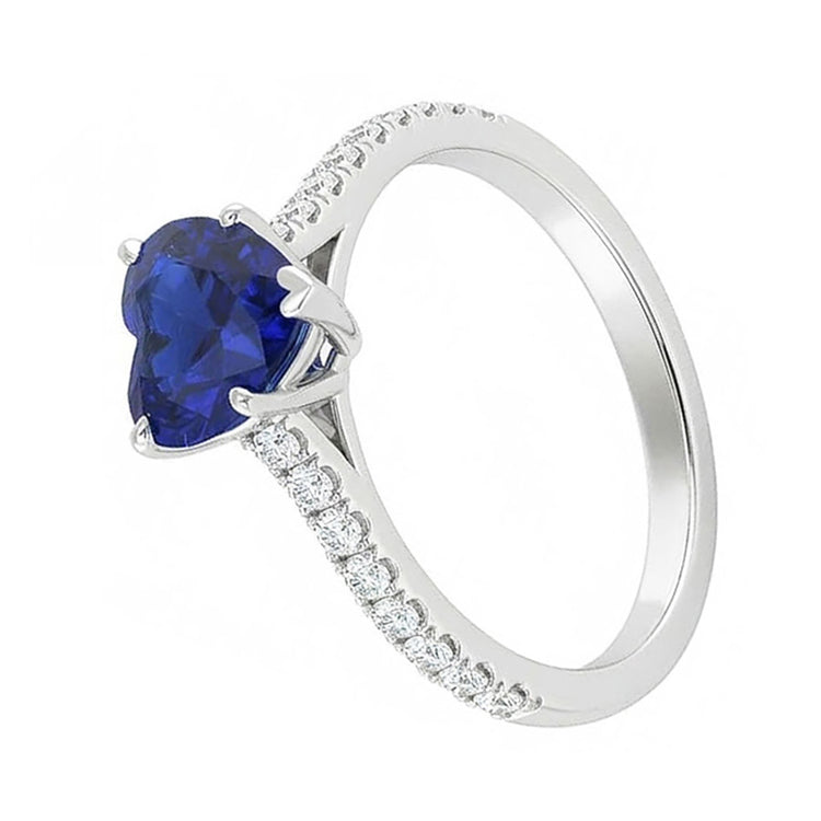 naturel round diamant 2.50carats bague vue de profil