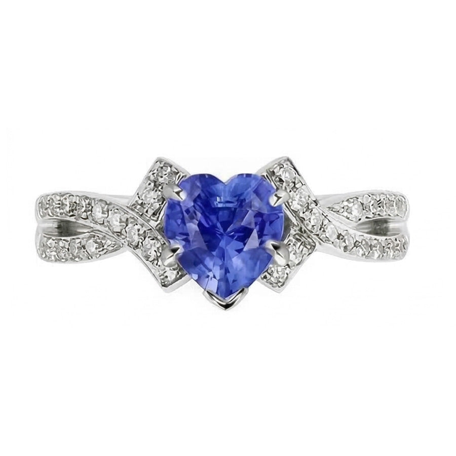 naturel round diamant 2.50carats bague angle de côté