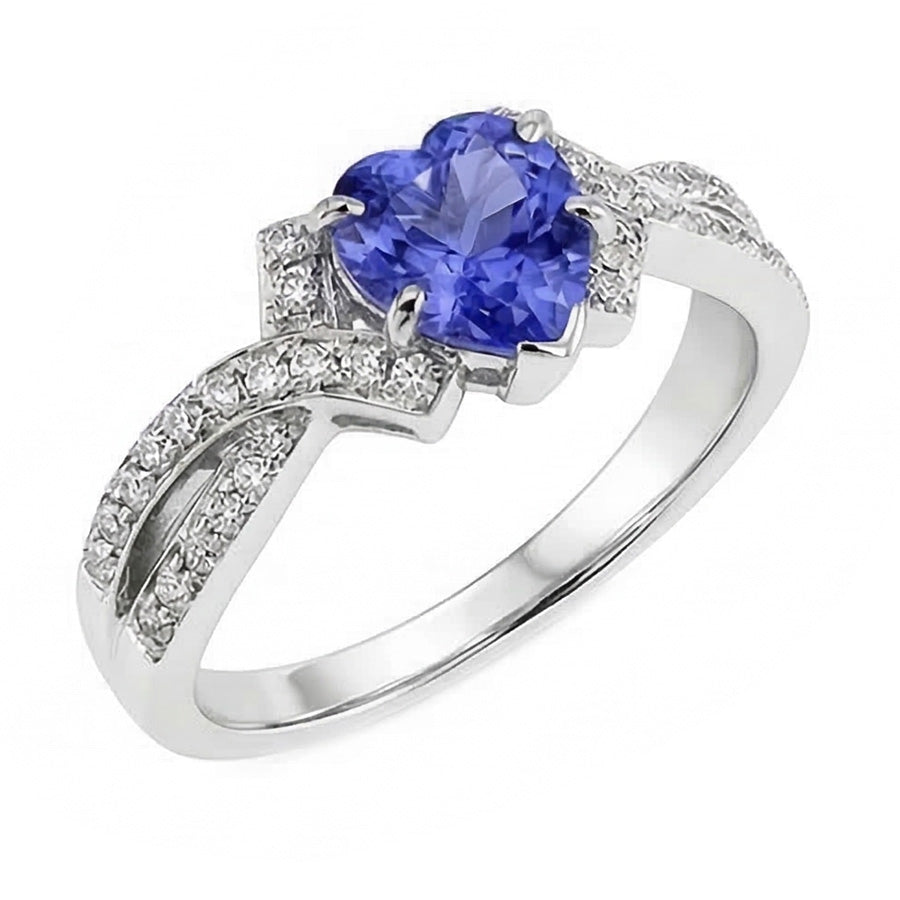 naturel round diamant 2.50carats bague vue de face