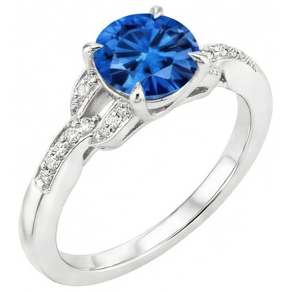 naturel round diamant 2.90carats bague détail rapproché