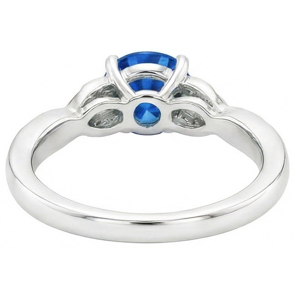 naturel round diamant 2.90carats bague sur blanc