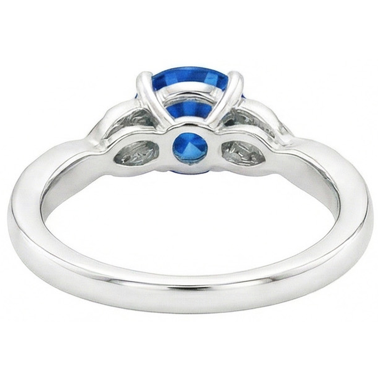 naturel round diamant 2.90carats bague sur blanc
