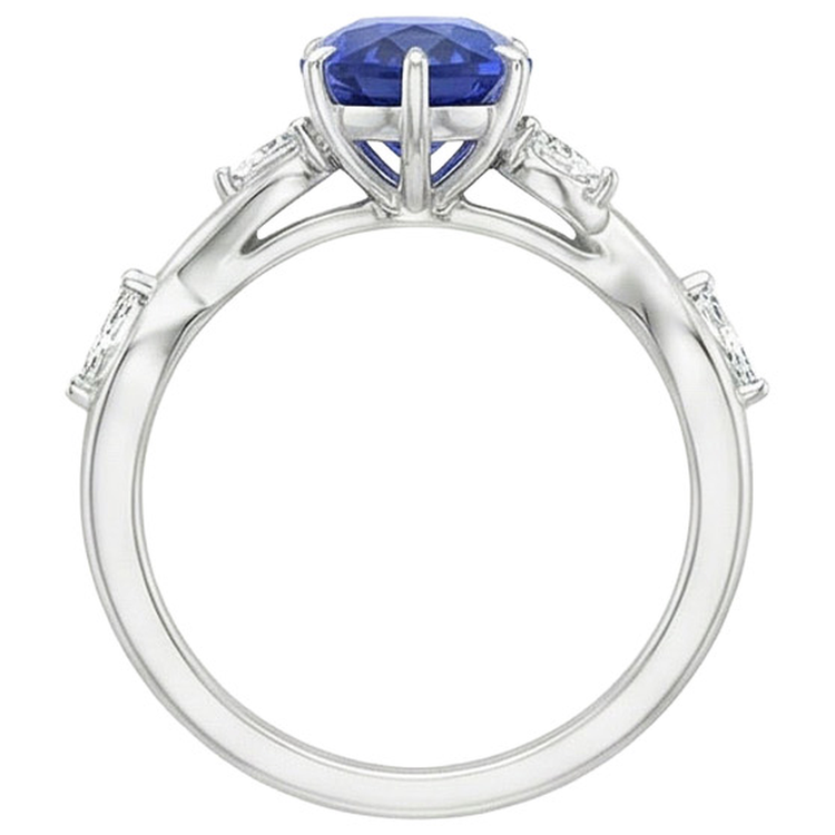 naturel marquise diamant 4.50carats bague angle de côté