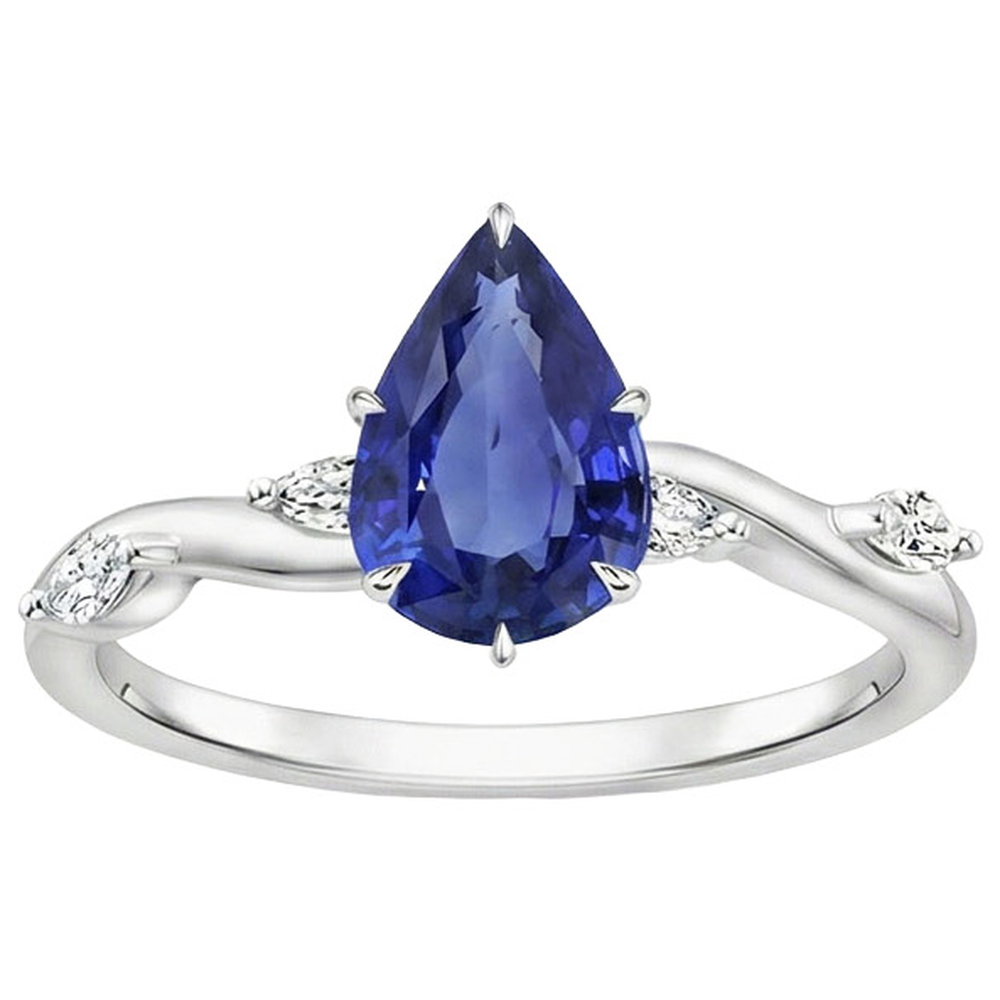 naturel marquise diamant 4.50carats bague vue de dessus