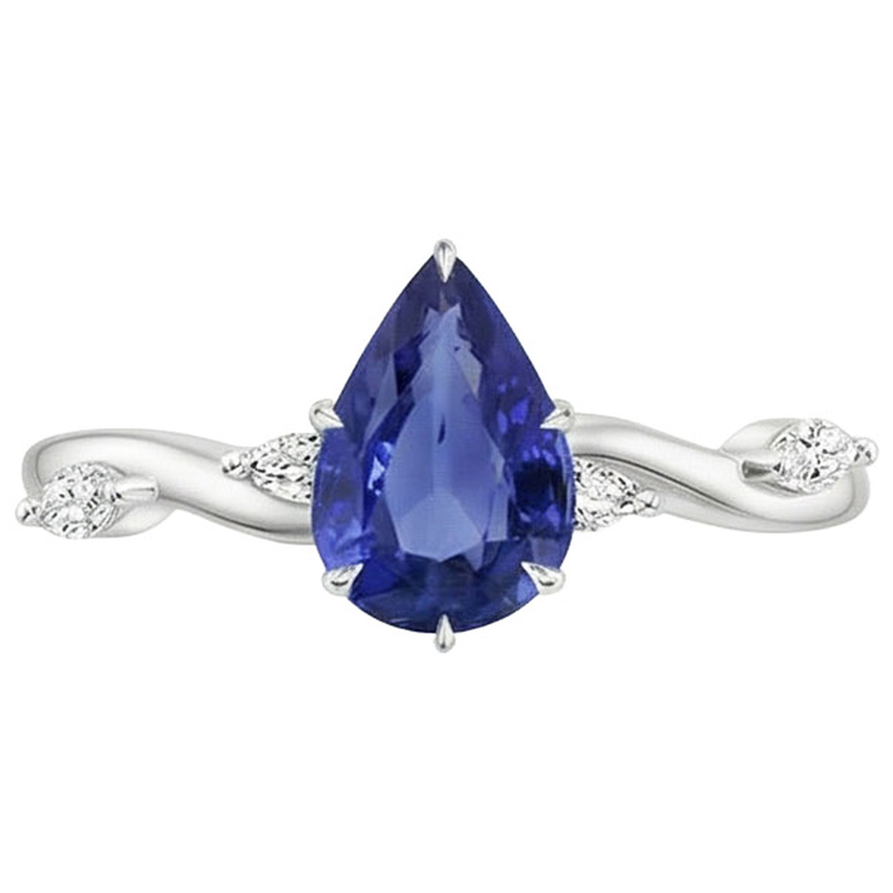 naturel marquise diamant 4.50carats bague vue de profil