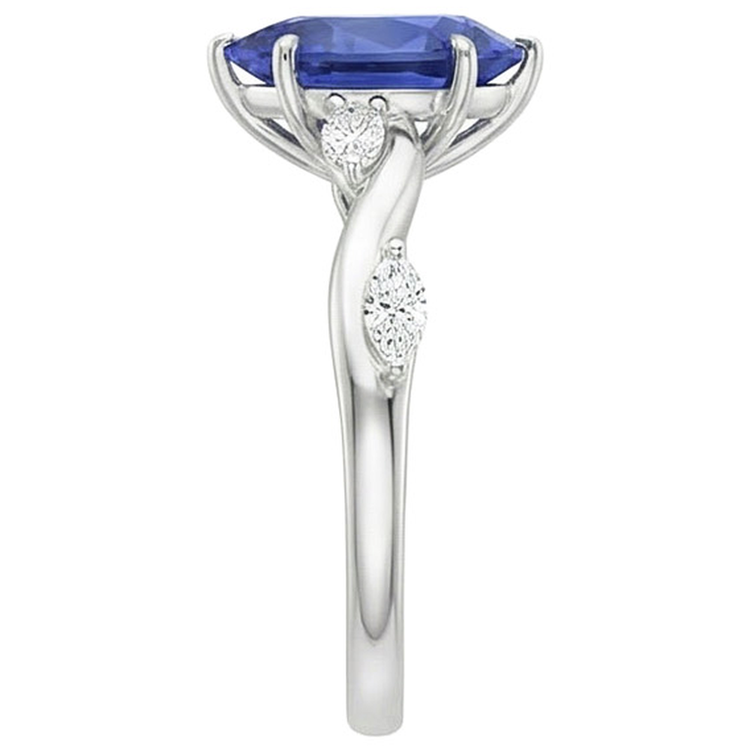 naturel marquise diamant 4.50carats bague sur blanc