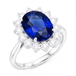 Bague Saphir Halo