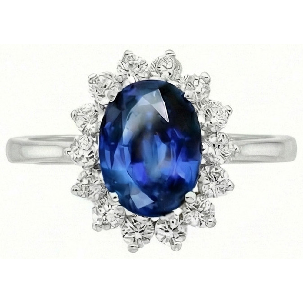 Bague Saphir Halo