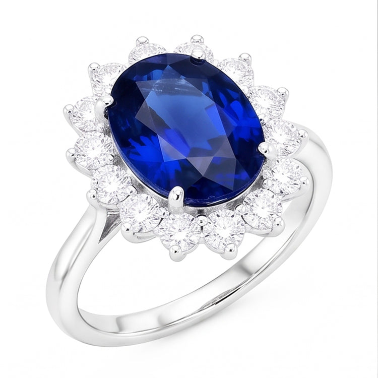 Bague Saphir Halo