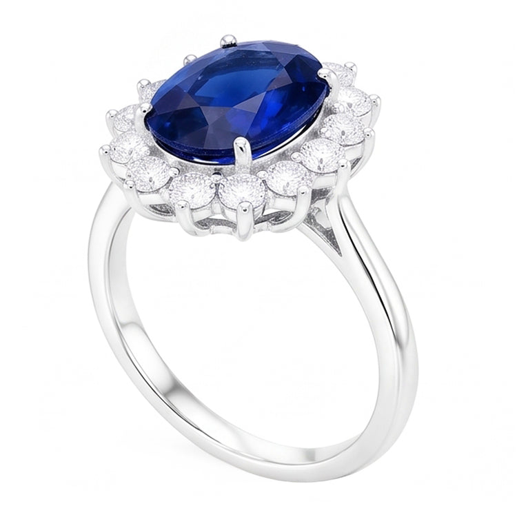 Bague Saphir Halo