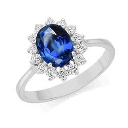 Bague Saphir Halo