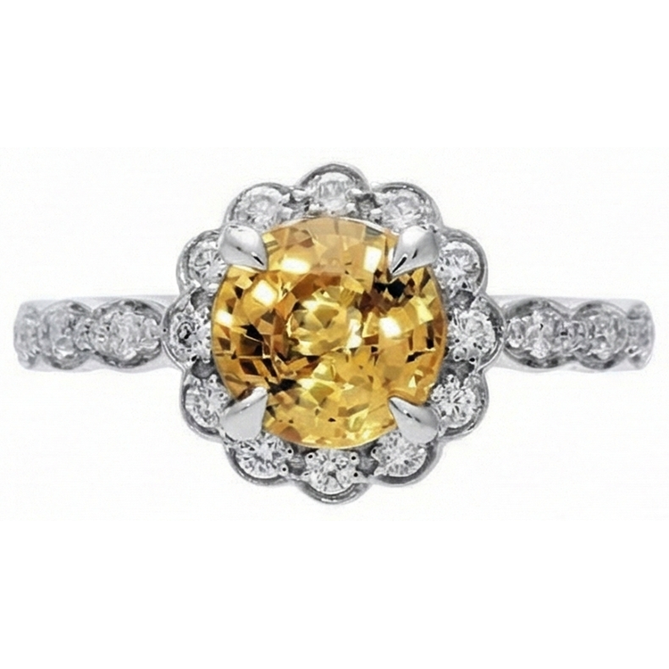 naturel round diamant 4carats bague angle de côté