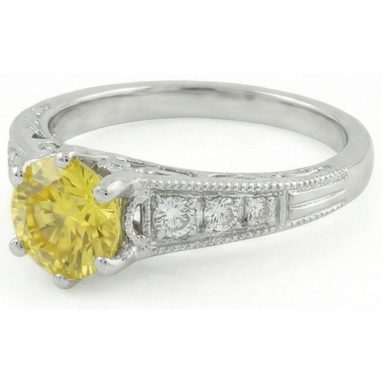 naturel diamant 2.50carats bague angle de côté