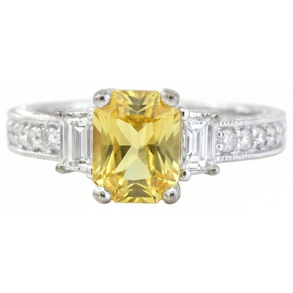 naturel round émeraude 4.75carats bague angle de côté