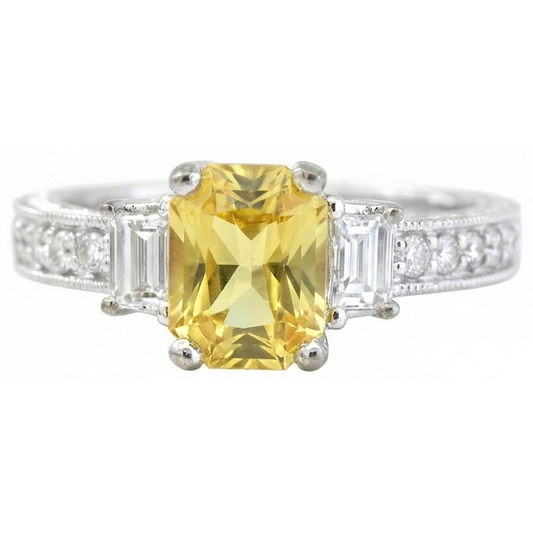 naturel round émeraude 4.75carats bague angle de côté
