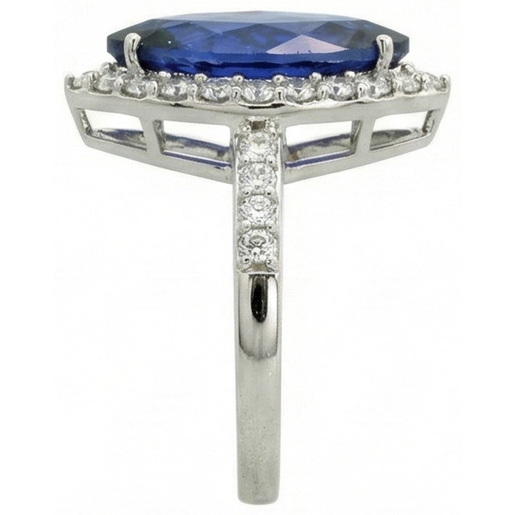 Bague Saphir Marquise Réel 4 Carats