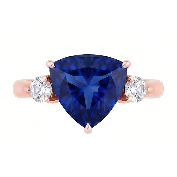 Bague Saphir Naturel 1.75 Carats - Or Rose 14K