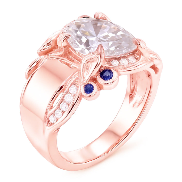 Bague Saphir Naturel 2.25 Carats - Or Rose 14K