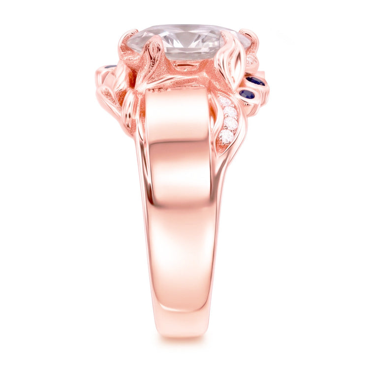 Bague Saphir Naturel 2.25 Carats - Or Rose 14K