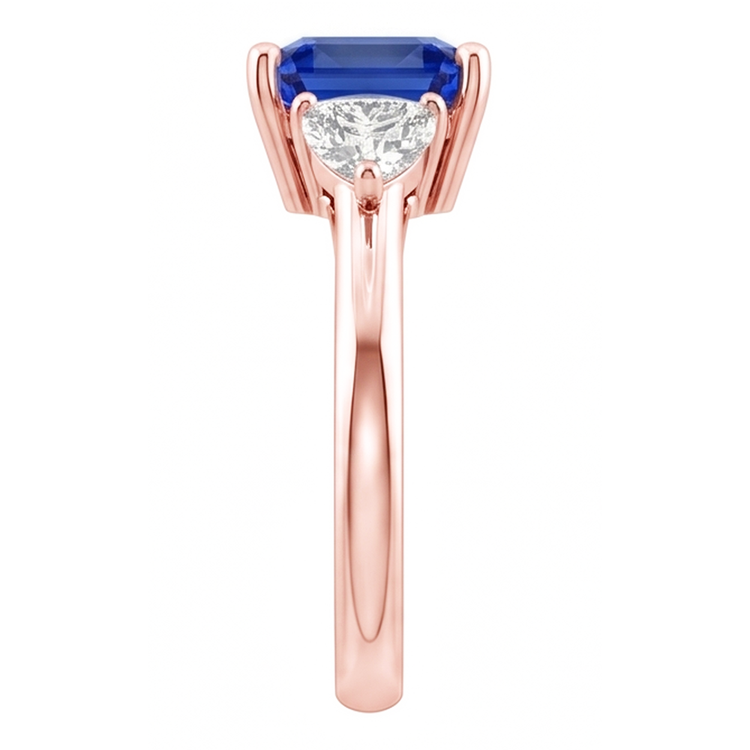 Bague Saphir Naturel 2.50 Carats - Or Rose 14K