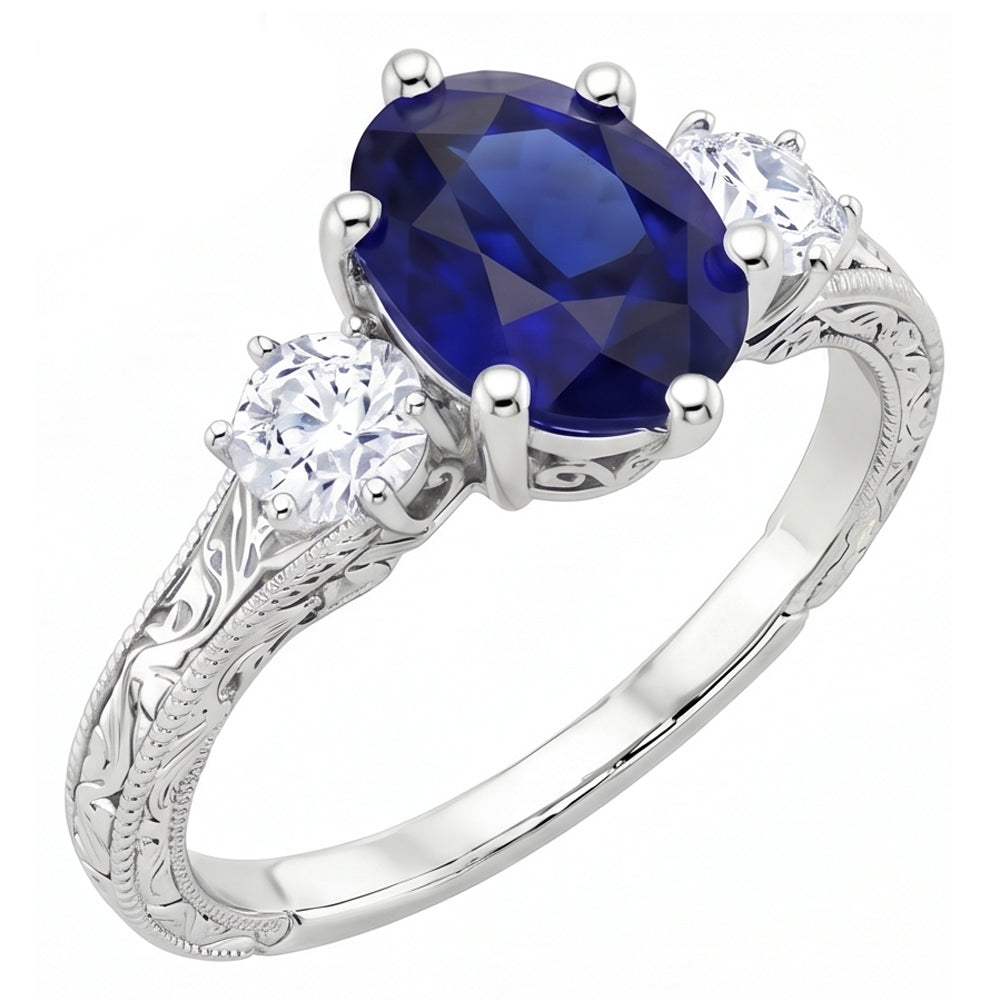 Bague Saphir Naturel 2.50 Carats