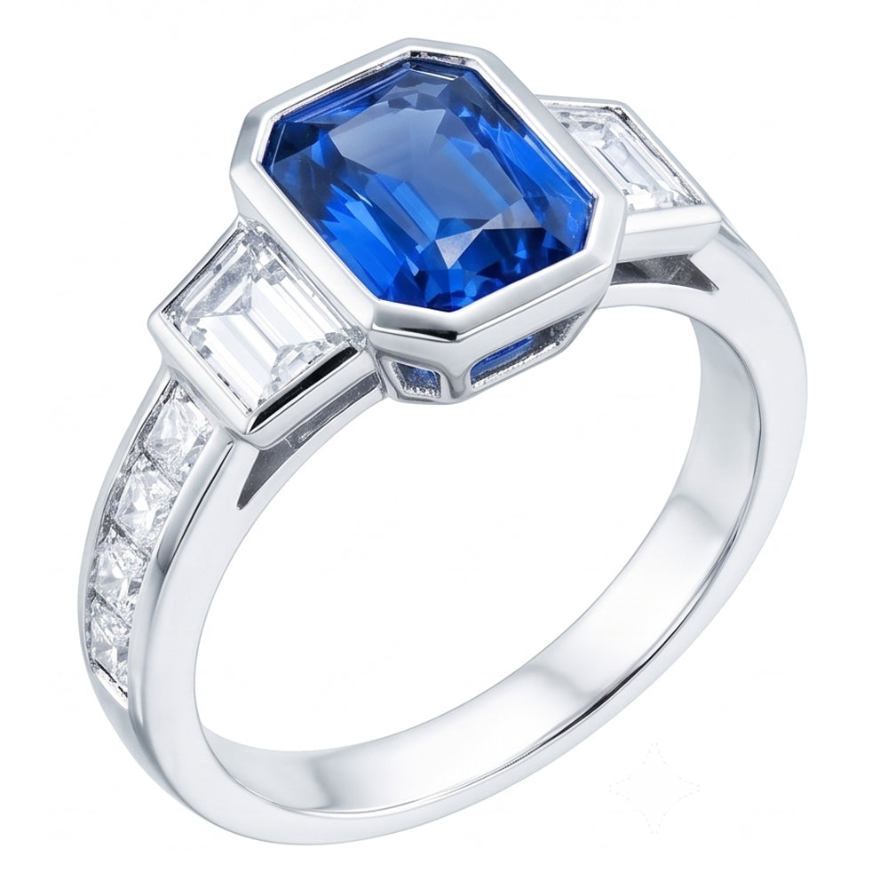 Bague Saphir Naturel 2.50 Carats