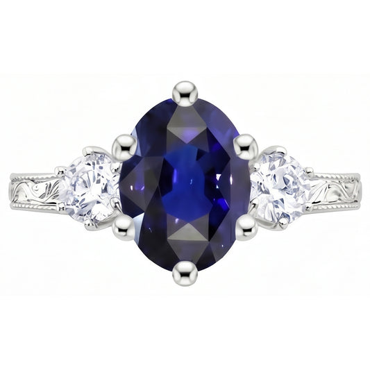 Bague Saphir Naturel 2.50 Carats