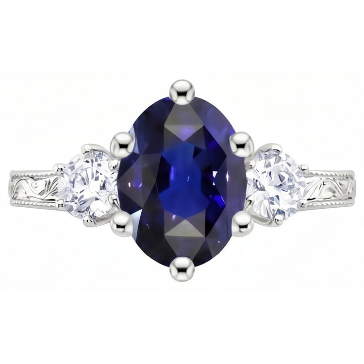 Bague Saphir Naturel 2.50 Carats