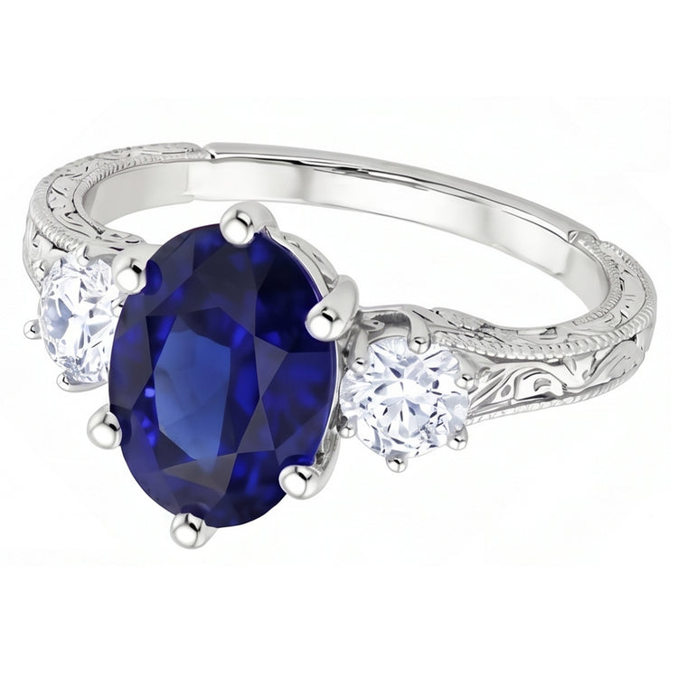 Bague Saphir Naturel 2.50 Carats