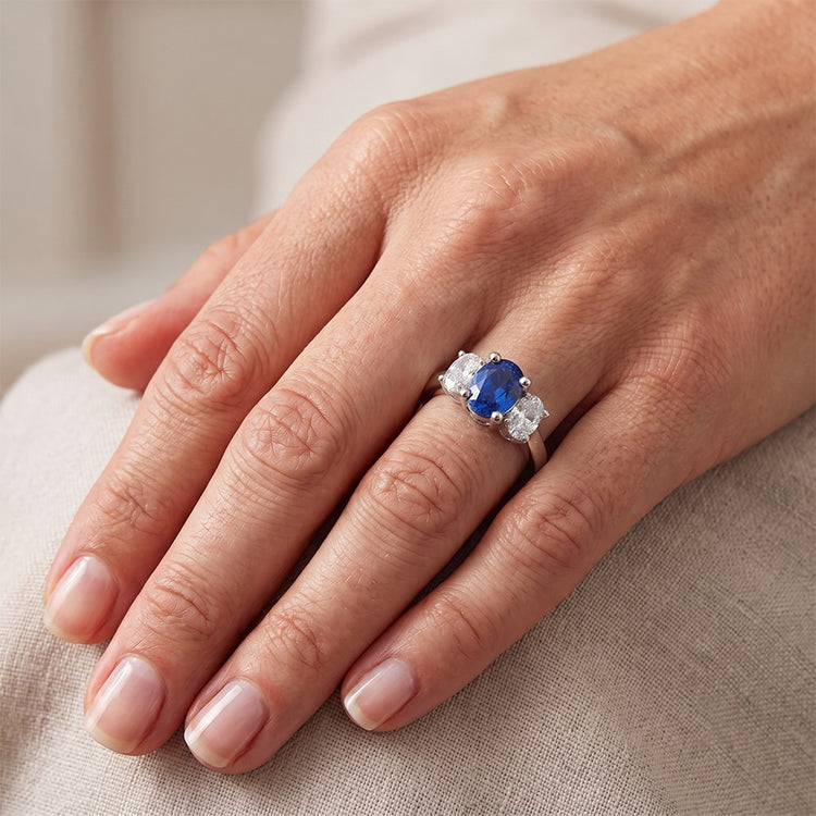 Bague Saphir Naturel 2.60 Carats