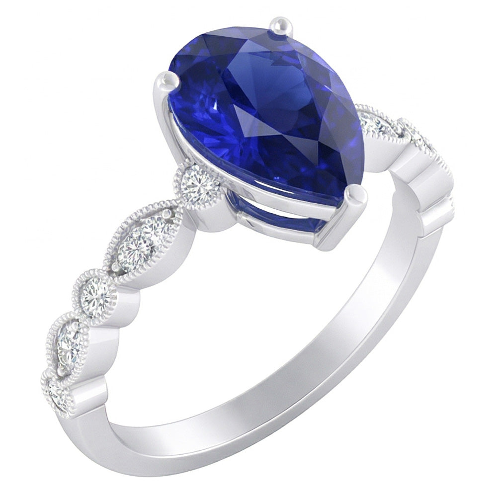 Bague Saphir Naturel 2 Carats