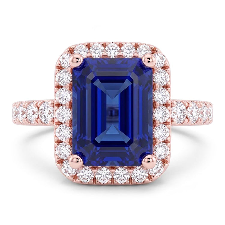 Bague Saphir Naturel 3.50 Carats - Or Rose 14K