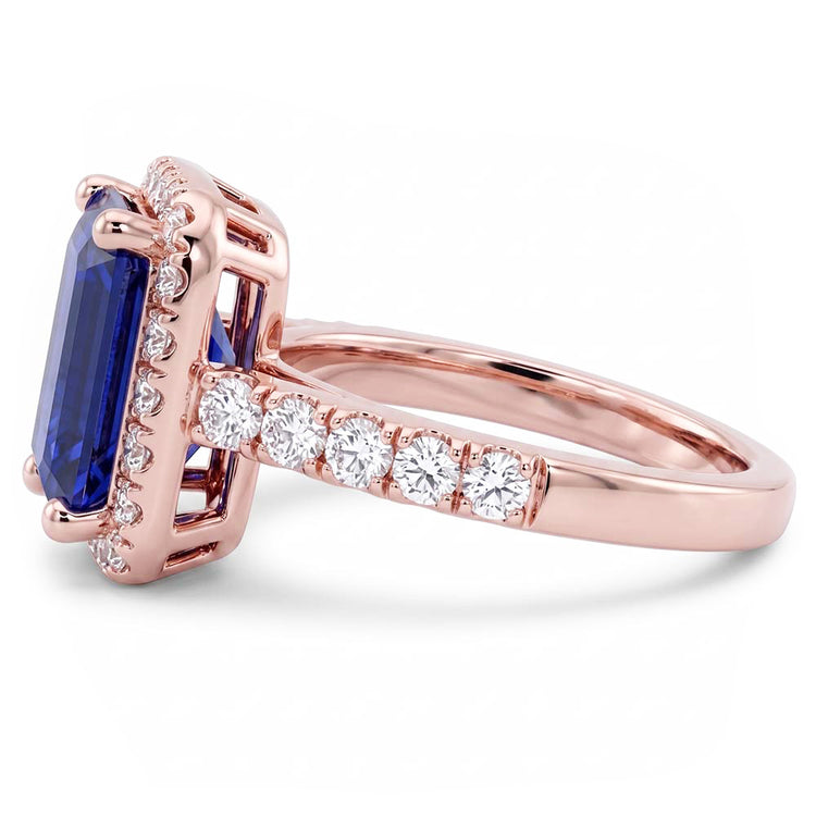 Bague Saphir Naturel 3.50 Carats - Or Rose 14K