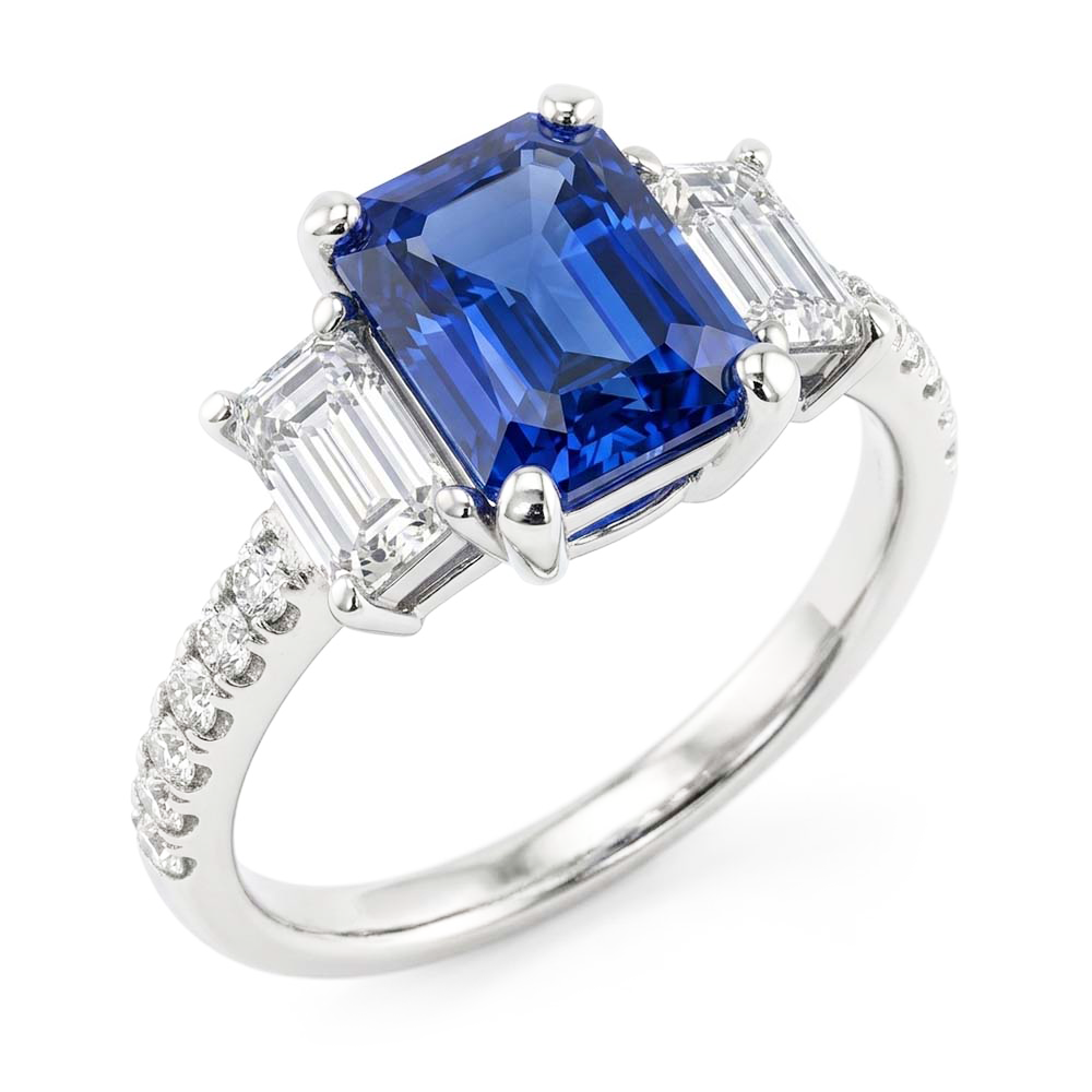 Bague Saphir Naturel 3.50 Carats
