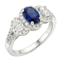 Bague Saphir Naturel 3.50 Carats