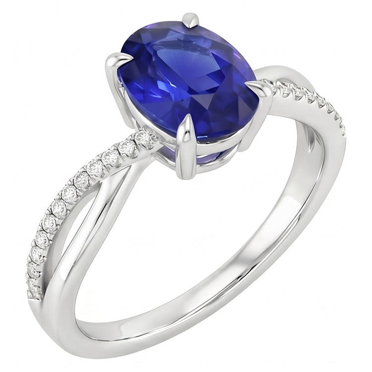Bague Saphir Naturel 3.50 Carats