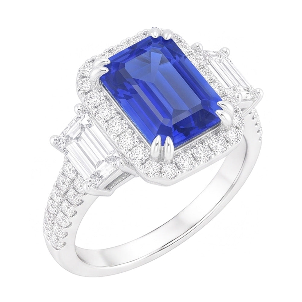 Bague Saphir Naturel 3.50 Carats