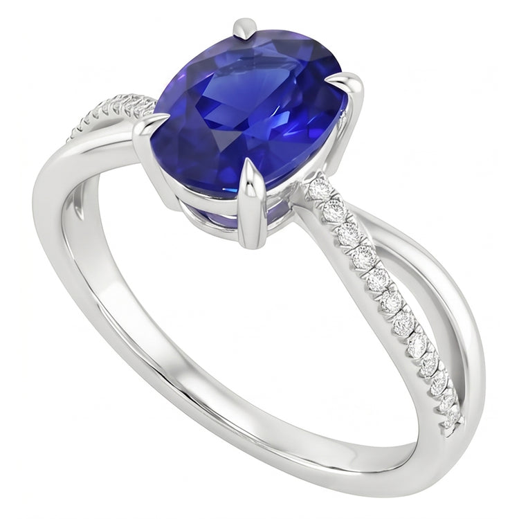 Bague Saphir Naturel 3.50 Carats