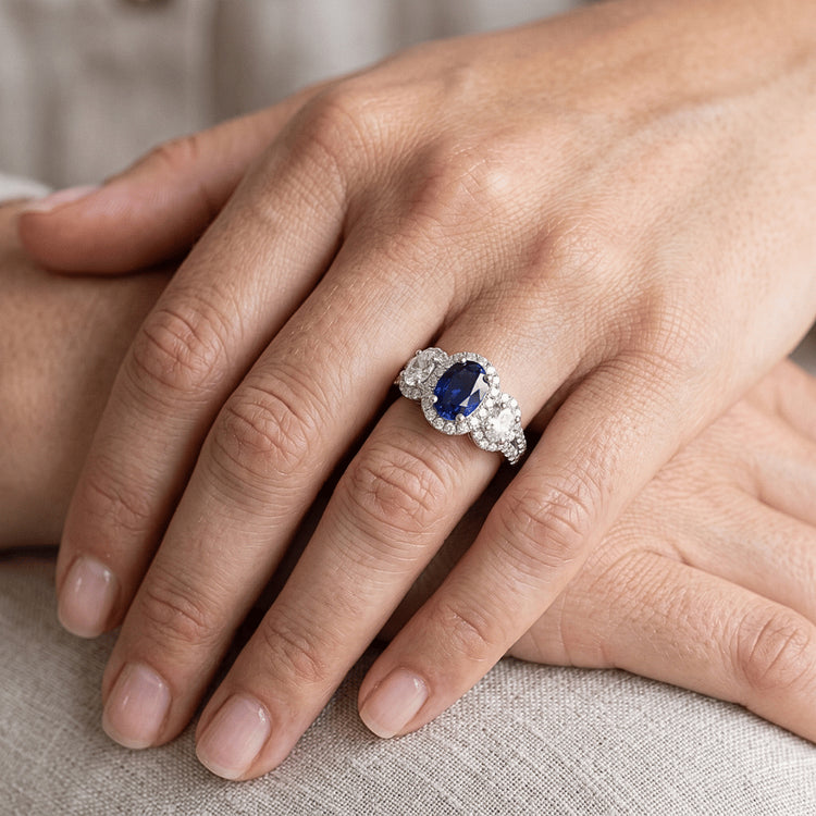 Bague Saphir Naturel 3.50 Carats