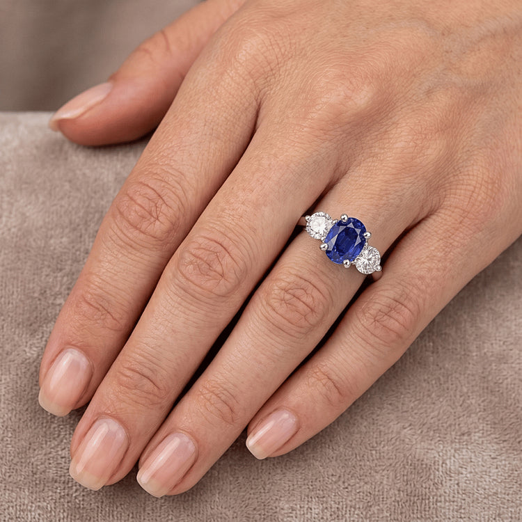 Bague Saphir Naturel 3.50 Carats