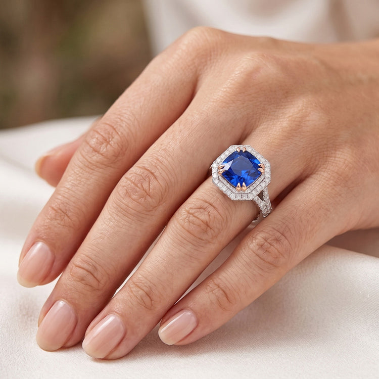 Bague Saphir Naturel 3.50 Carats