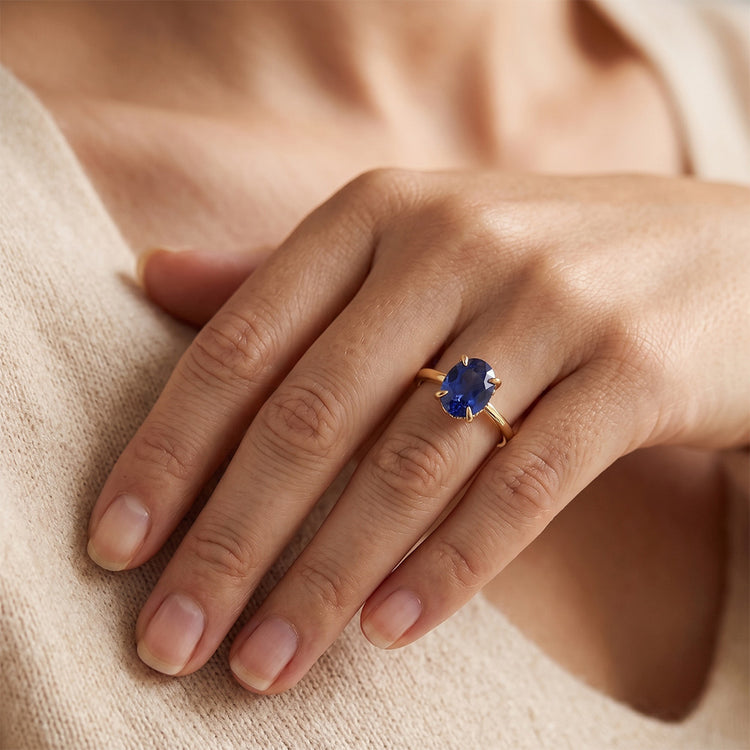 Bague Saphir Naturel 3.50 Carats