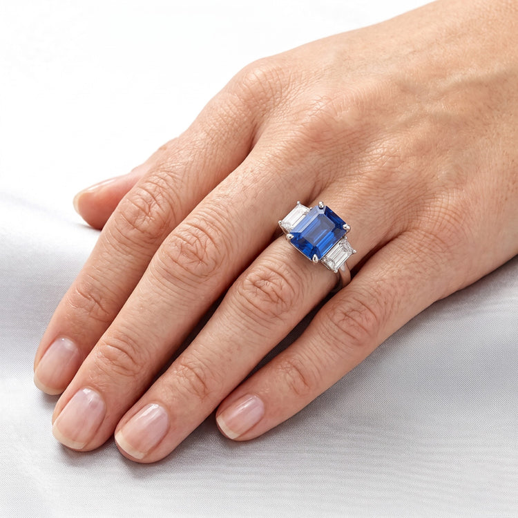 Bague Saphir Naturel 3.50 Carats
