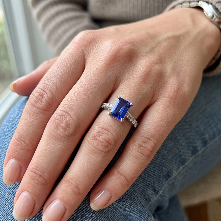 Bague Saphir Naturel 3.50 Carats